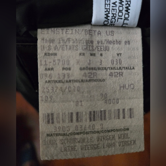 Hugo Boss Men's Black Wool Blazer Size 42R - Picture 5 of 10